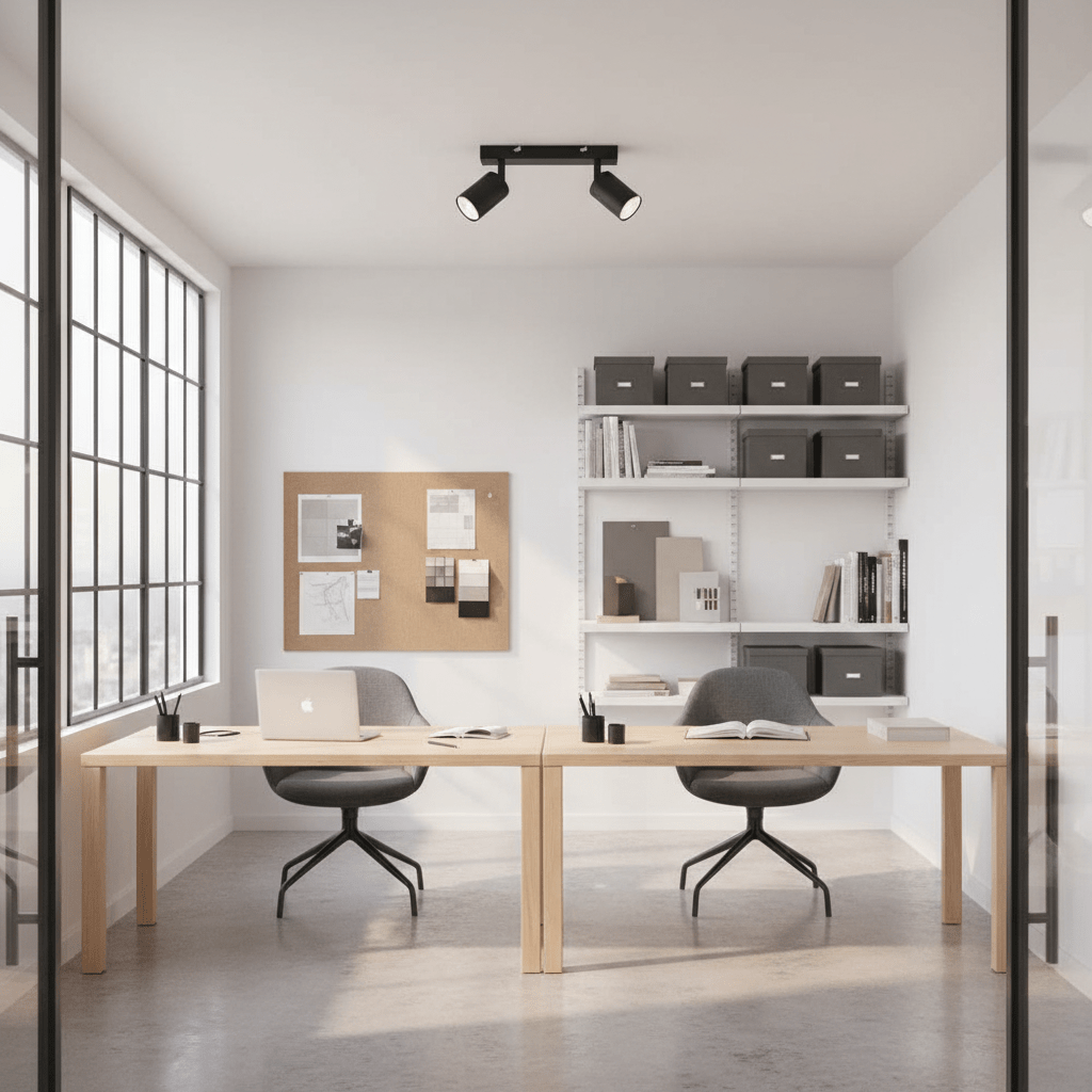 Urban Double Ceiling Spotlight - Black