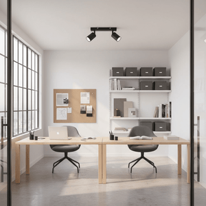 Urban Double Ceiling Spotlight - Black