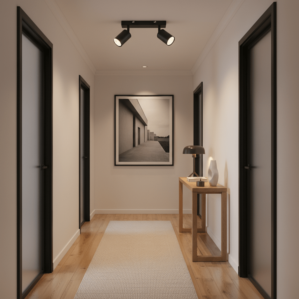 Urban Double Ceiling Spotlight - Black