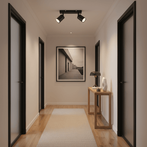 Urban Double Ceiling Spotlight - Black