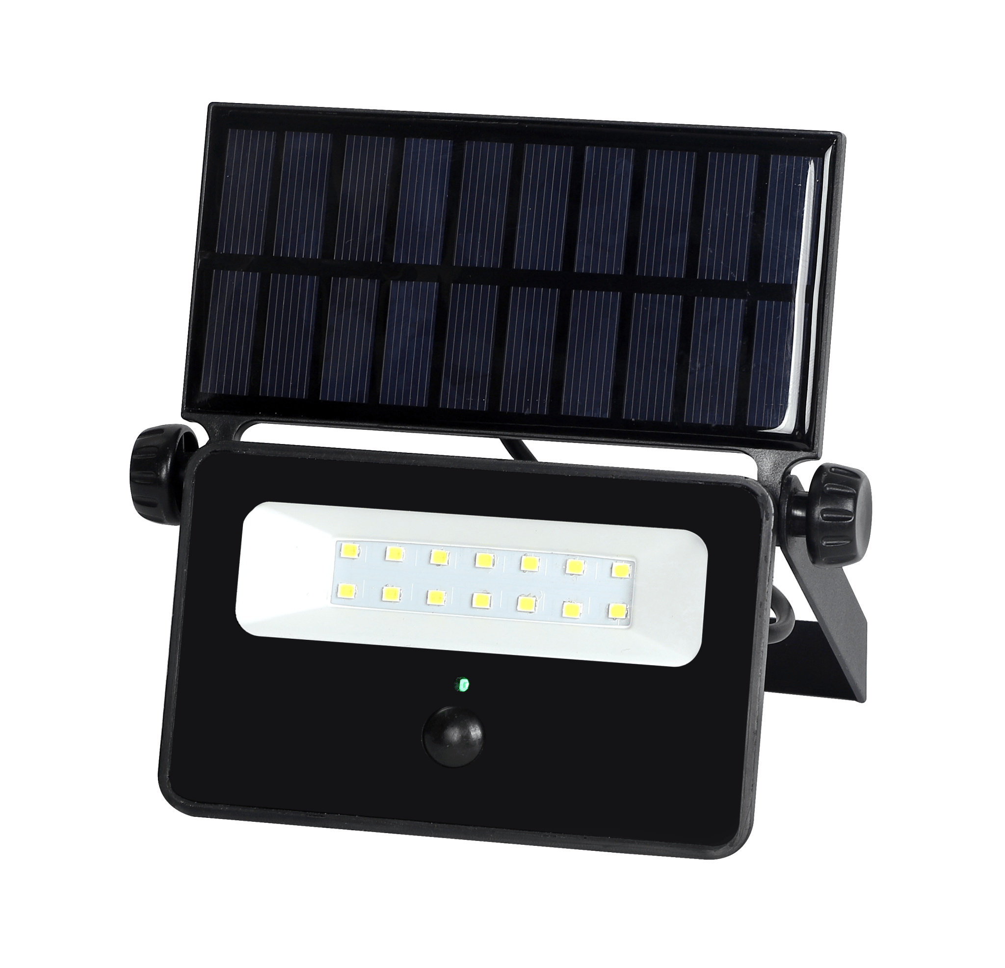 Solar garden light with panel positioned in direct sunlight for reliable charging
