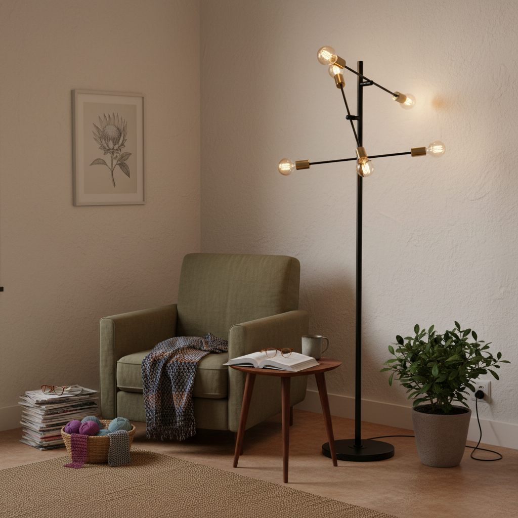 6 Light Floor Lamp