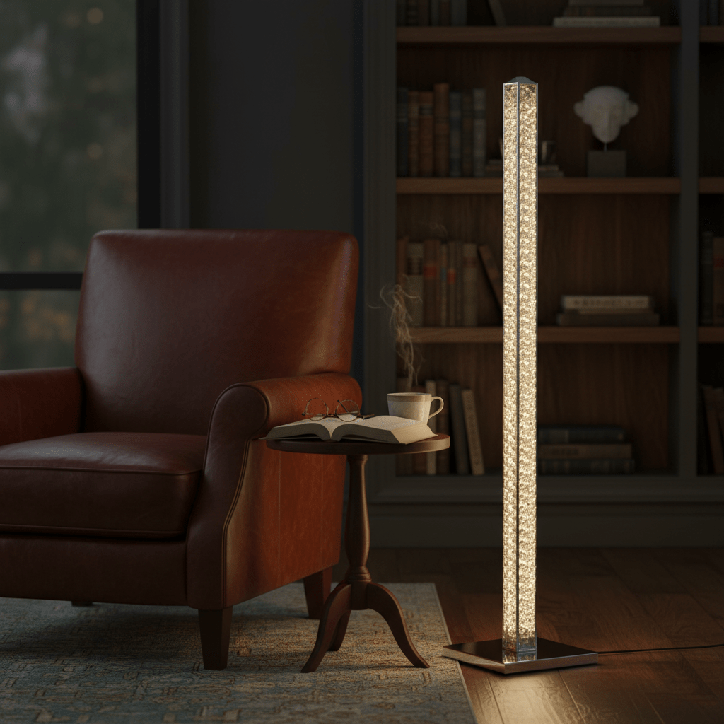 CCT Chome & Crystal Floor Lamp