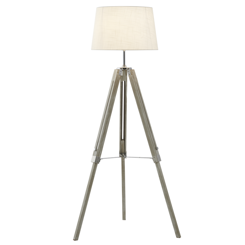 Arabella Wood & Chrome Floor Lamp - Future Light - LED Lights South Africa