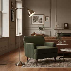 Kenton Antique Brass Floor Lamp
