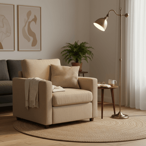 Kenton Antique Brass Floor Lamp