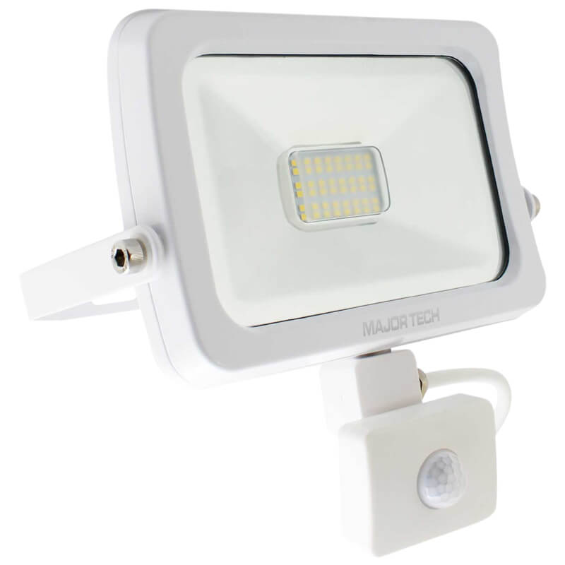 White 20W LED Motion Sensor Floodlight - Future Light - LED Lights South Africa