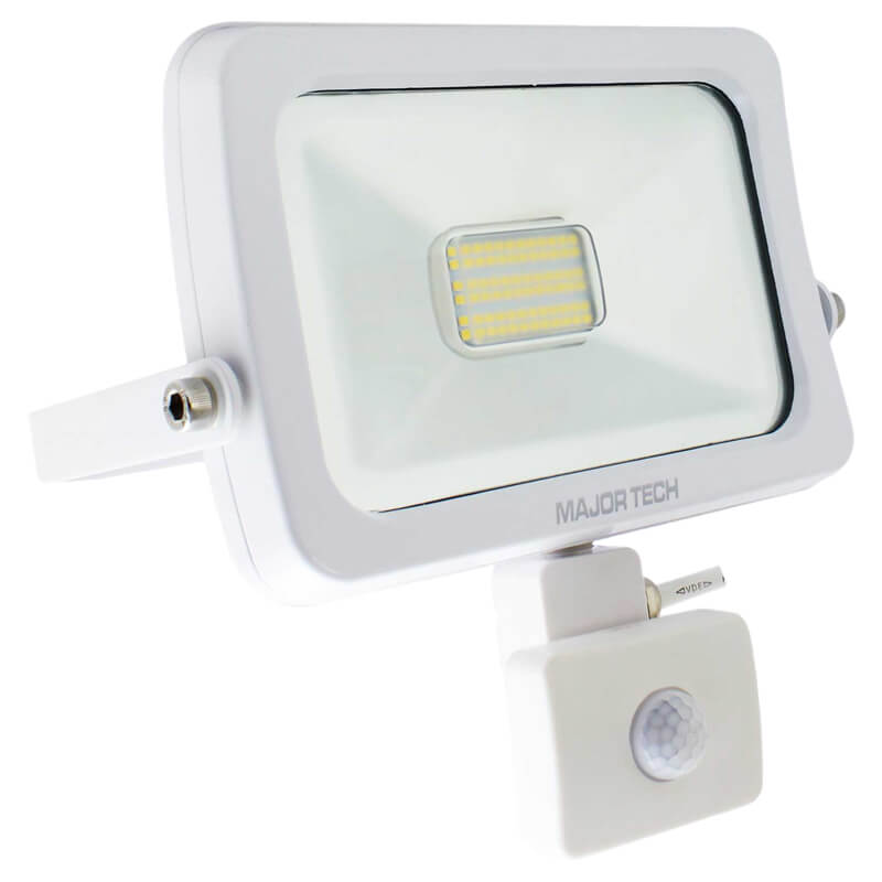 White 30W LED Motion Sensor Floodlight - Future Light - LED Lights South Africa