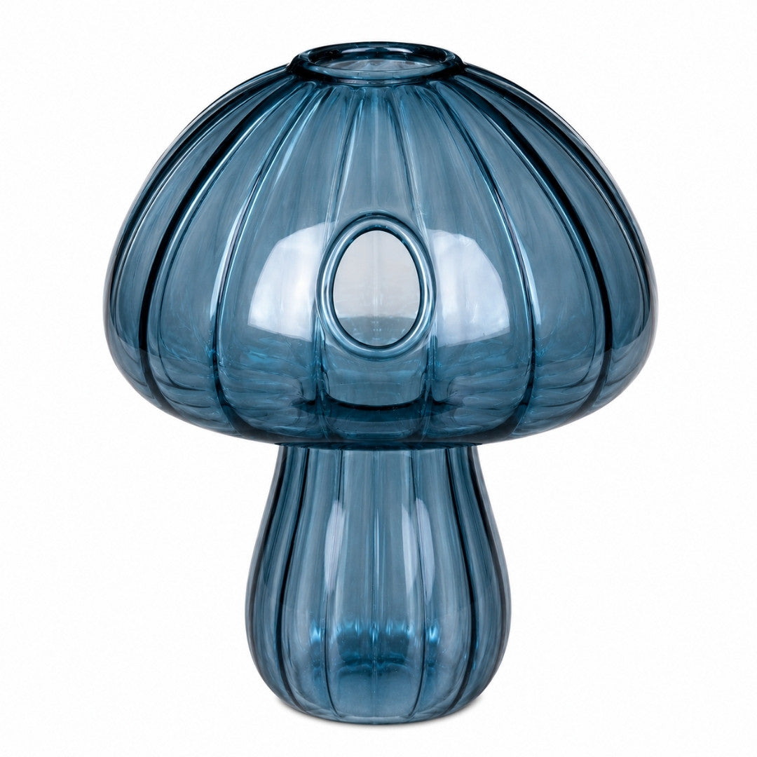 Blue Glass Mushroom Vase product image