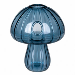 Blue Glass Mushroom Vase product image