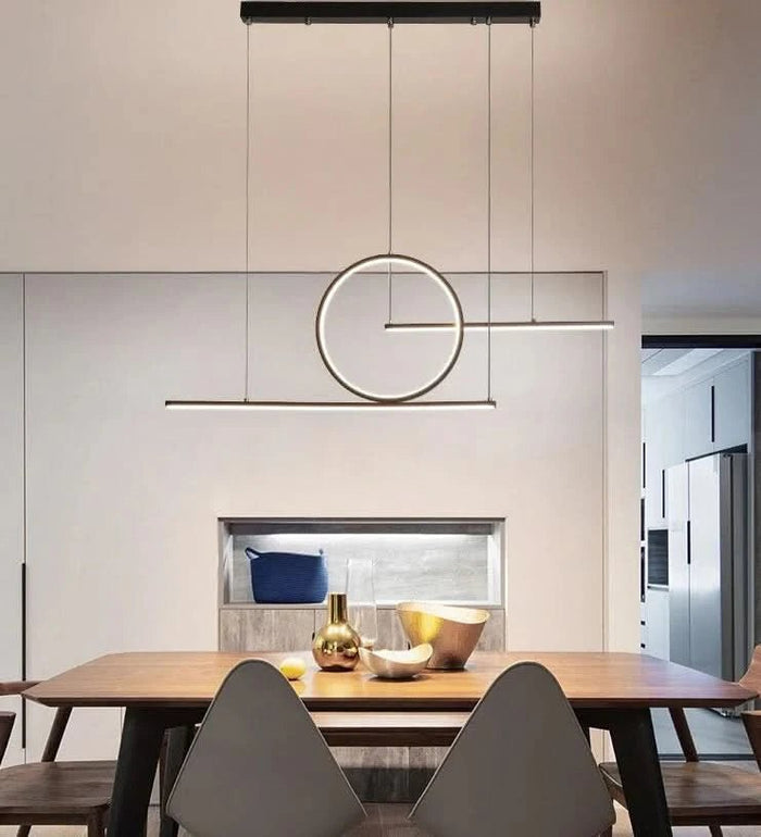 K Light Black LED Pendant Light