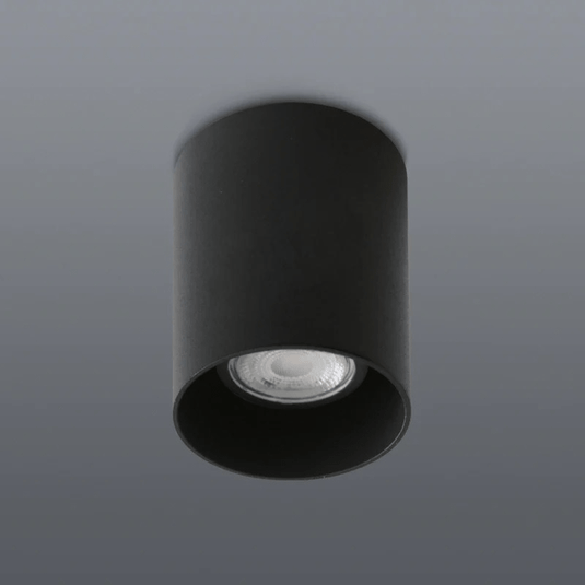 Solo surface mount downlight holder in black