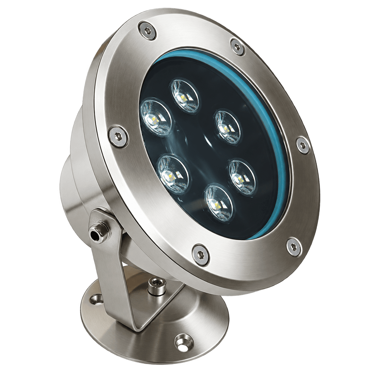 6W submersible pond light with transparent background