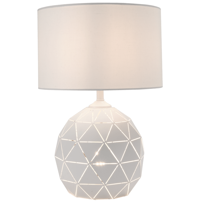 Geometric Cut-Out Table Lamp - Dual Light Sources