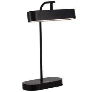 Black desk lamp on a white background