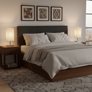 Satin Chrome Beige Shade Table Lamp - 2 Pack - additional product image