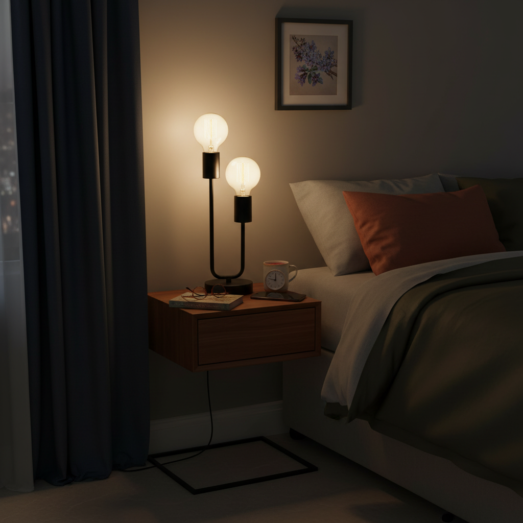 Hensel Matt Black Table Lamp