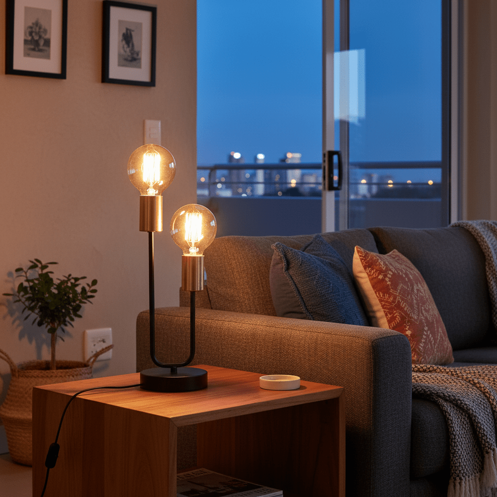 Hensel Black & Brass Table Lamp