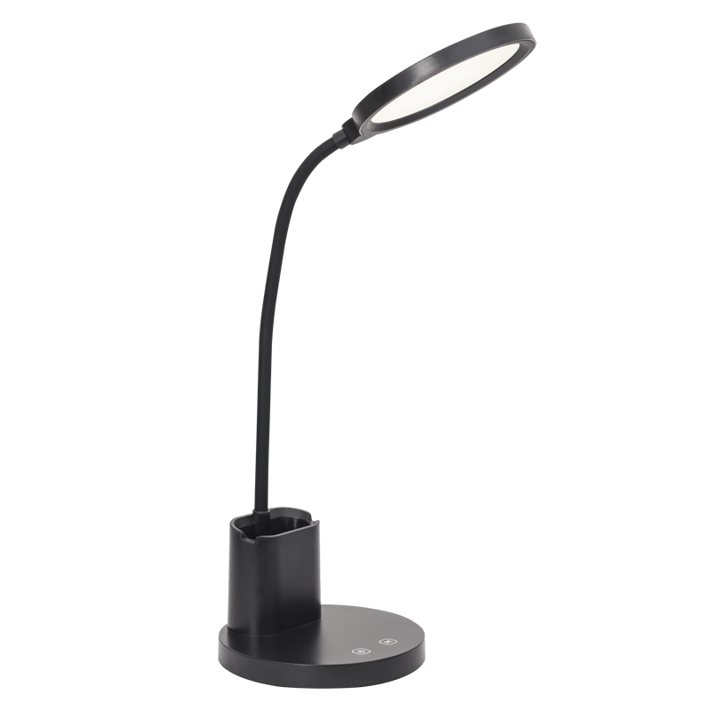 Black LED Table Lamp Dimmable Rechargeable IP20 - Main Image