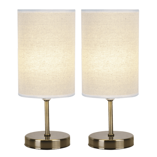 Antique Brass Table Lamps - Twin Pack - Future Light - LED Lights South Africa