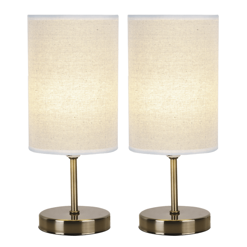 Antique Brass Table Lamps - Twin Pack - Future Light - LED Lights South Africa