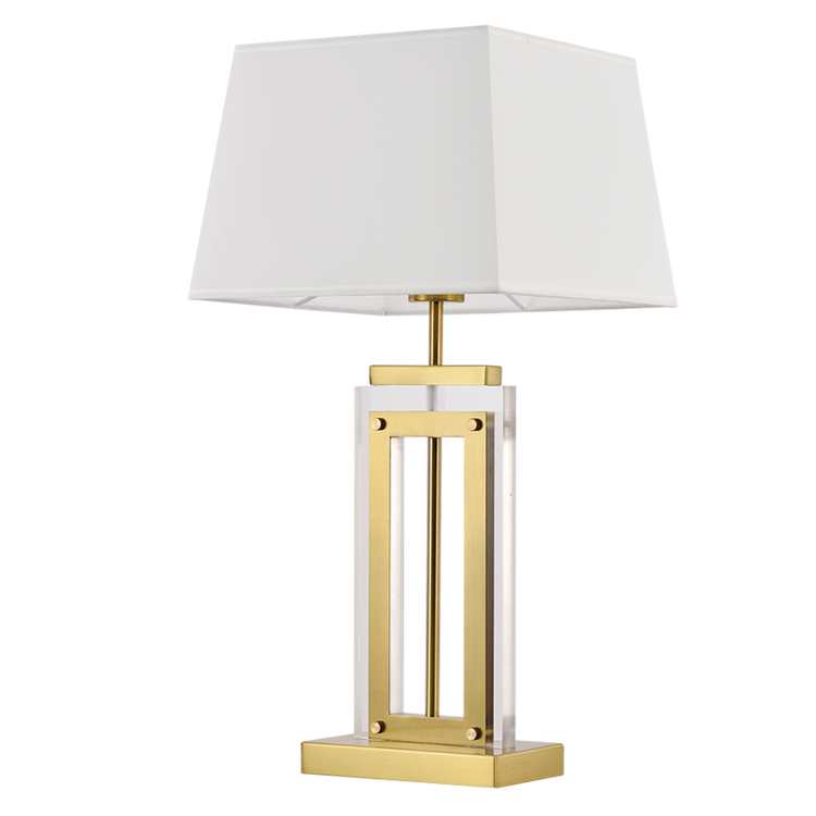 Blandford Antique Brass & Acrylic Table Lamp - Future Light - LED Lights South Africa