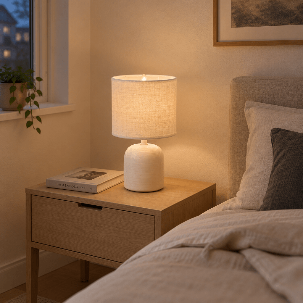 Beige Ceramic Table Lamp