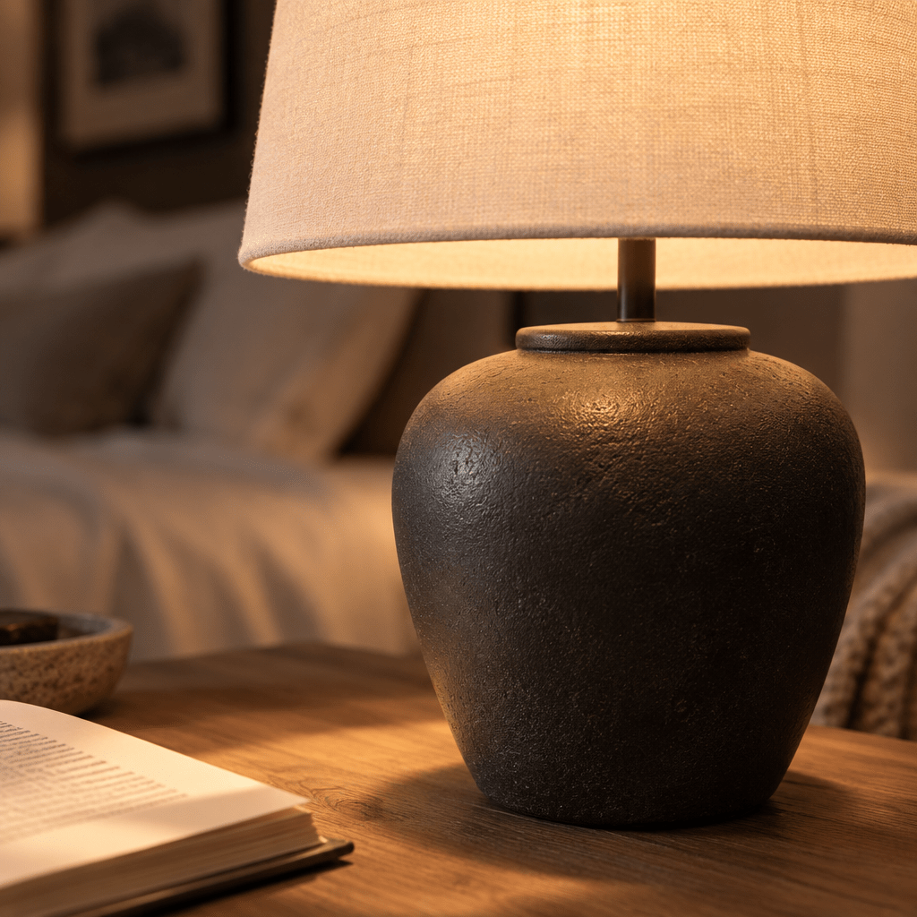 Black Large Ceramic Table Lamp