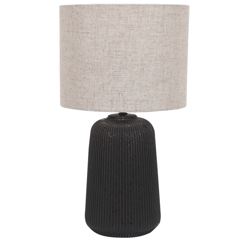 Tall black ceramic table lamp for sideboard lighting South Africa