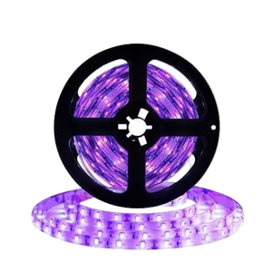 Ultra Violet (UVA) LED Striplight 12Vdc - 9.6W 120LED (5m)