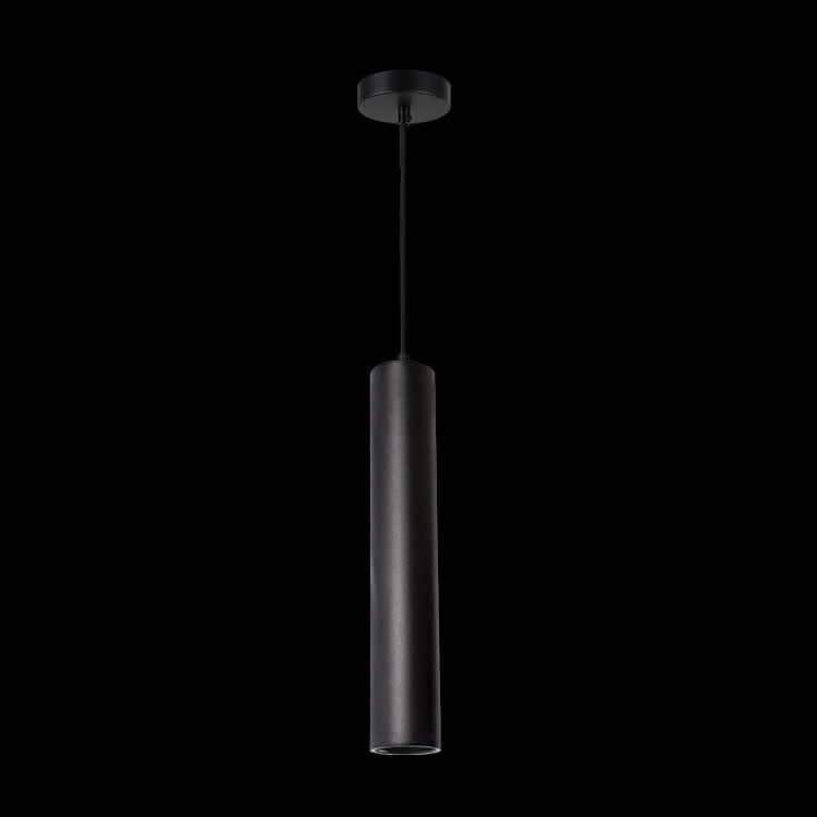 Black pendant light on a black background