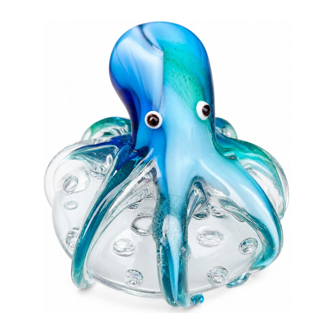 Handcrafted Blue Glass Octopus Figurine product image