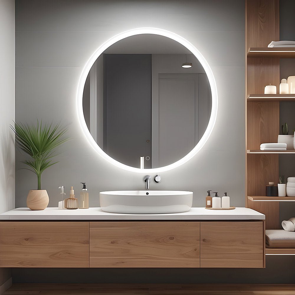 Naomi Round Bathroom Mirror Light – CCT