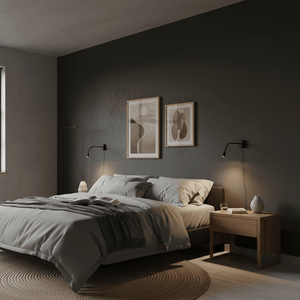 LED Wall Light -Black 1W Goose Neck Reading Light