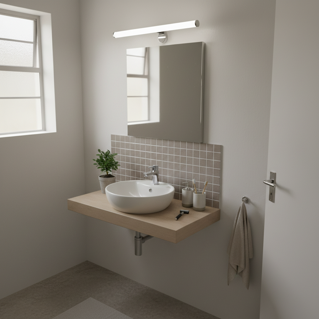 LED Mirror Light - Polished Aluminium 6W