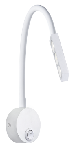 3W LED Reading Light Fitting With Flexible Rubber Arm and Switch - Future Light - LED Lights South Africa