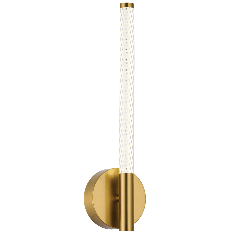Gold & Acrylic LED Wall Light - 12W Cool White