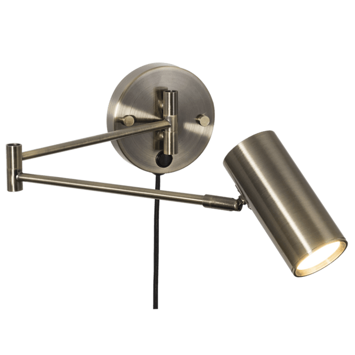 Wall mounted light fixture in bedroom