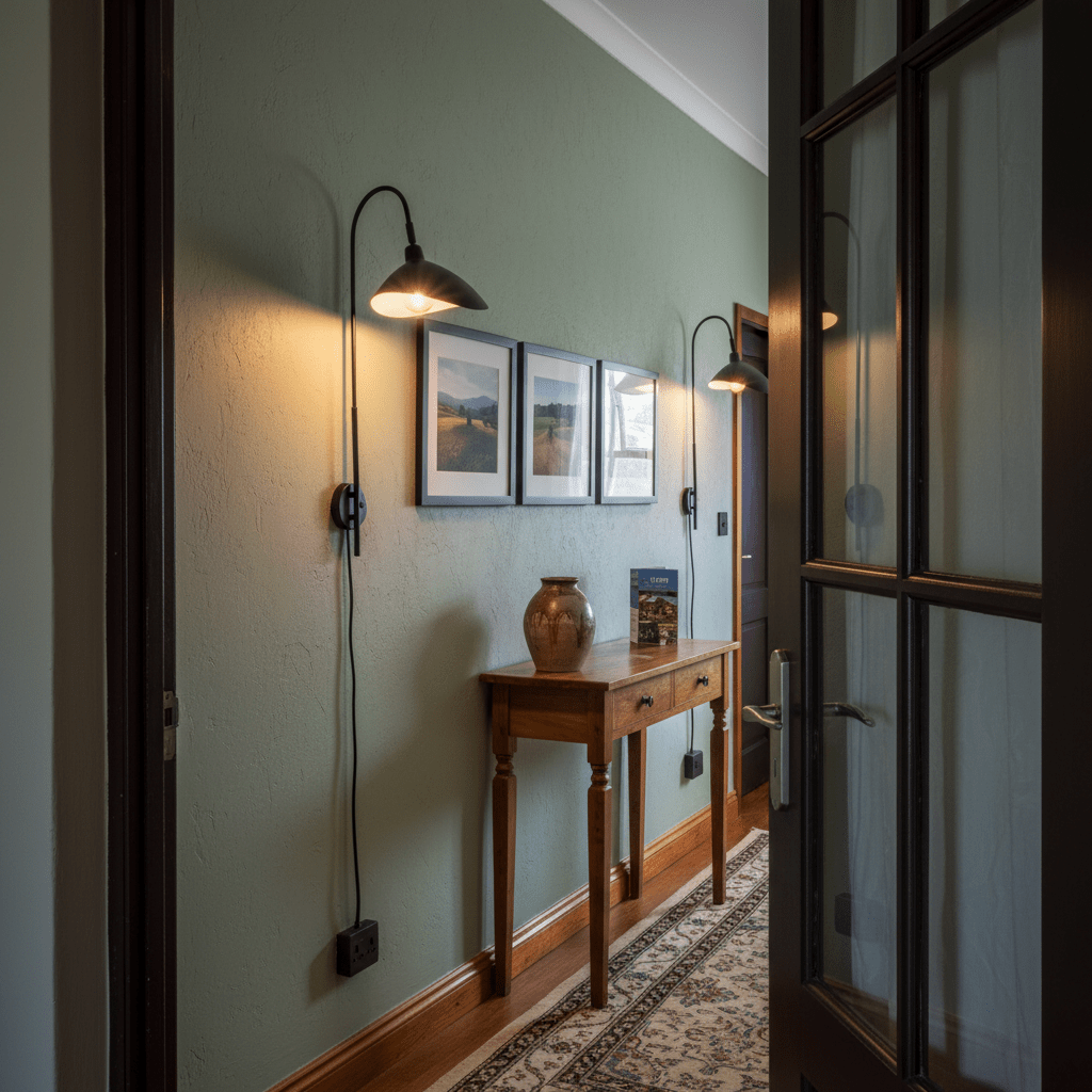 Lotus Corded Wall Light