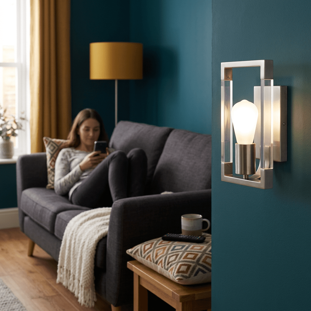 Satin Chrome Acrylic Wall Bracket
