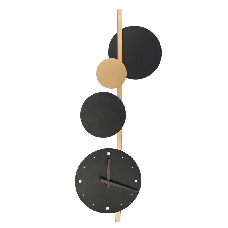 Black & Gold Wall Light with Clock - Future Light - LED Lights South Africa