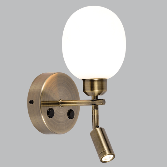 Noma Antique Brass Wall and Reading Light