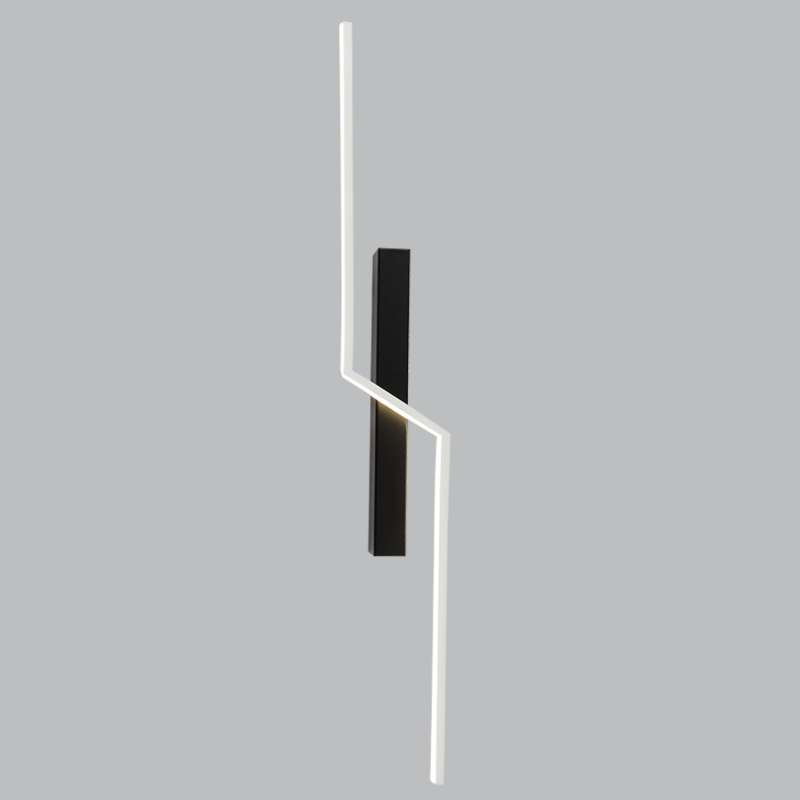 Black/White Metal LED Wall Light Acrylic Diffuser