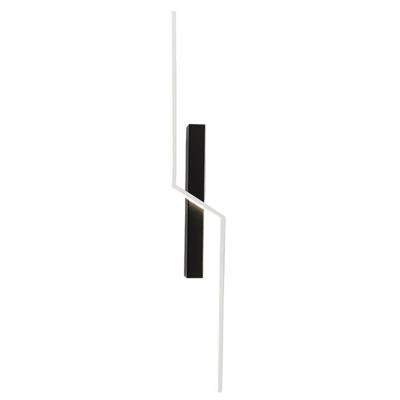 Black/White Metal LED Wall Light Acrylic Diffuser