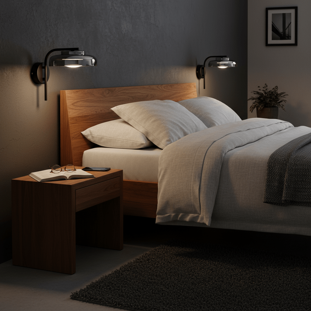 Smoke Glass LED Wall Light