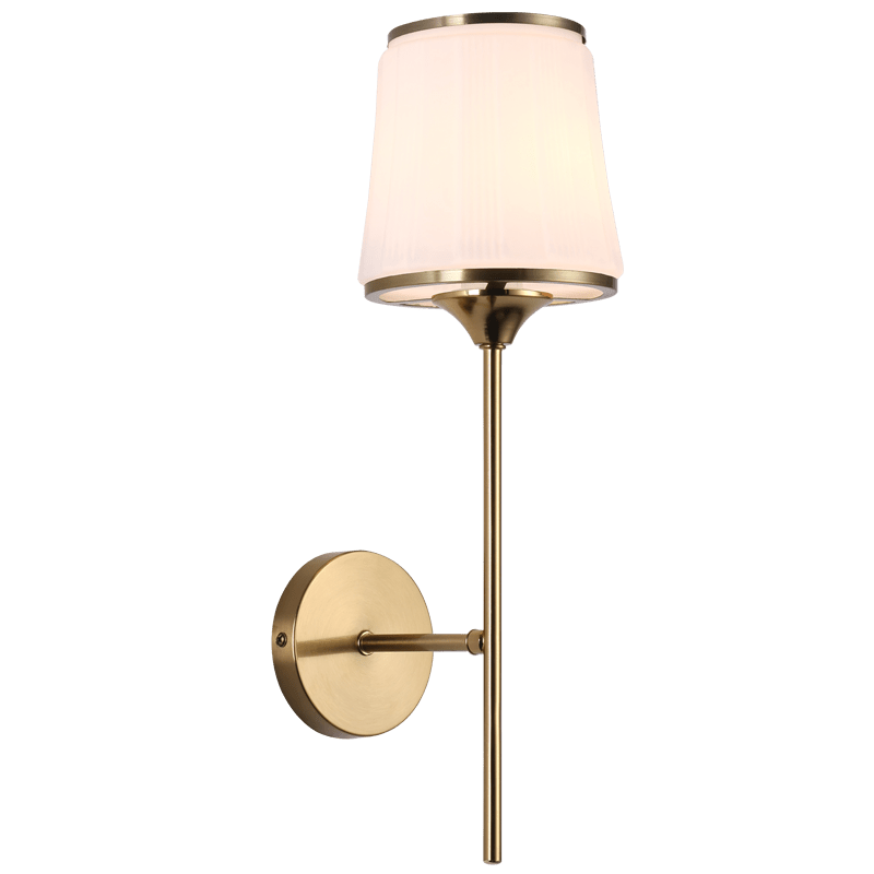 Savoy Brass & Fluted Glass Wall Light