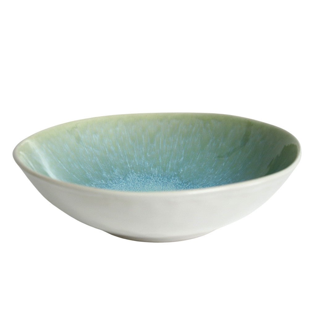 Bleeding Green And Blue Ceramic Salad Bowl