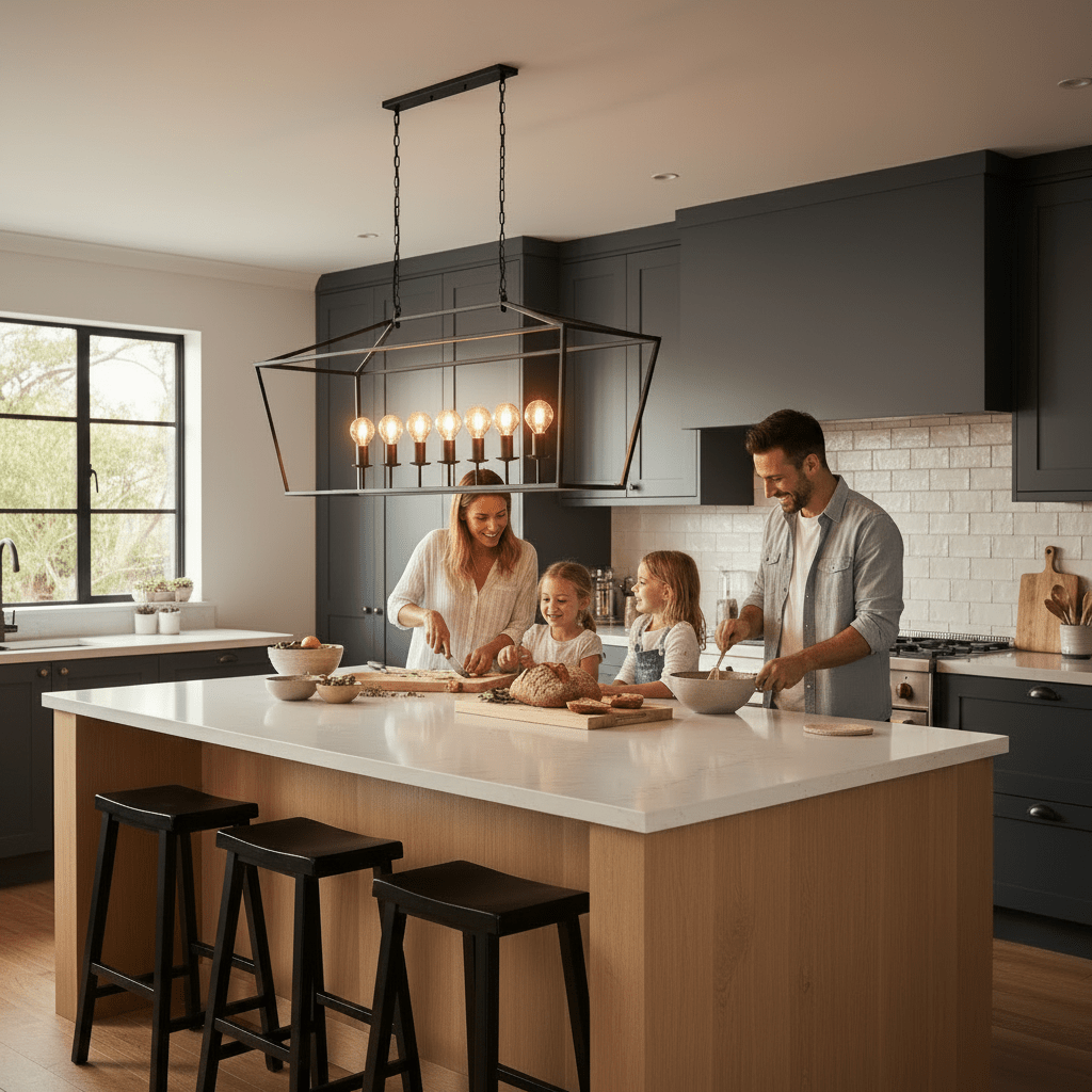 Delport Rectangular Ranch Iron Pendant - additional product image