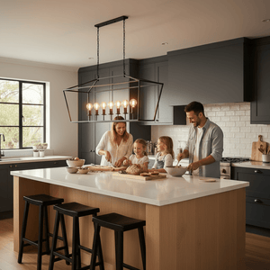 Delport Rectangular Ranch Iron Pendant - additional product image