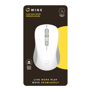 WINX CLICK Easy 1600DPI 2.4GHz Wireless Mouse - White - product image